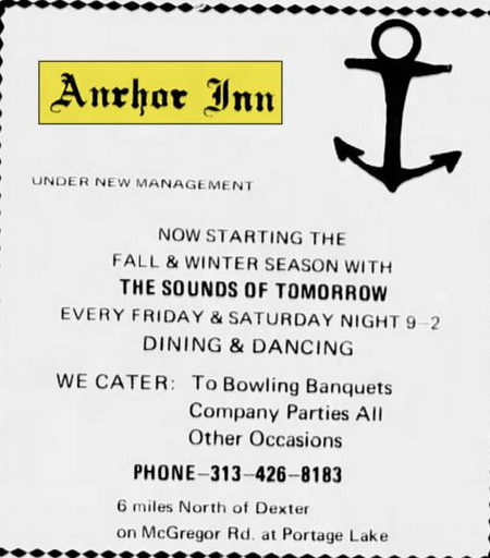 Anchor Inn - Sept 1968 Ad